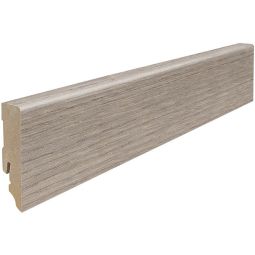 HARO klikplint DISANO Cube Eik Ontario grijs Plint Grijze houtlook voor moderne ruimteafbouw met steeksysteem, 2200x16xx58 mm