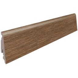 HARO aanzetplint Eik Eleganza Flavia gerookt Plinten Decoratiefolie in donkere houtoptiek, 2200x19x58 mm