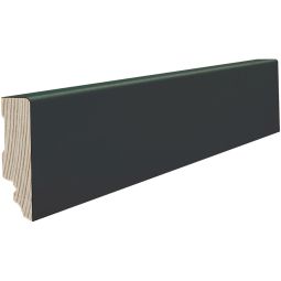 HARO aansluitbare plint Cube zwart voetlijsten Eenvoudige, robuuste plint in diep zwart voor moderne ruimteinrichting, 2200x16x58 mm