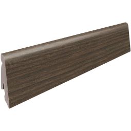 HARO Stekplinten Acacia Vario voetlijsten 2200x19x58 mm MDF-profiel met donker houtdecor en ronde kant