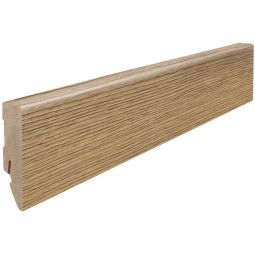 HARO Stekplinten Cube Eik Metallic natuur Voetlijsten Natuurlijk uiterlijk met moderne vorm en duurzaam oppervlak, 2200x16x58 mm