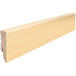 HARO Steekafdeklijst Cube Vuurhout lichtgrijs Plinten Gestructureerd oppervlak, 16x58 mm, lengte 2,2 m