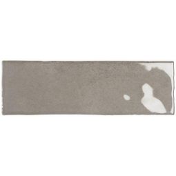 Wellker wandtegel Moravia Gris geglazuurd glanzend ronde kant 6,5x20 cm dikte 9 mm Voor vochtige ruimten geschikt