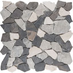Wellker natuursteenmozaïek Recife Biancone / Java 30,5x30,5 cm mozaïektegels Voor binnengebruik, vochtruimte, wand geschikt