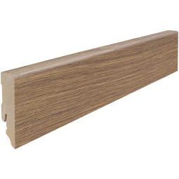 HARO Steekplint Cube Chevron Eik gerookt Plinten 2200x16x58 mm, gefoli­eerd, gerookt houtuitvoering met stijl