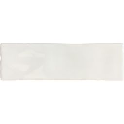 Wellker wandtegel Santa Ana Wit geglazuurd glanzend Afgeronde rand 6,5x20 cm Dikte 9 mm Voor vochtruimten geschikt