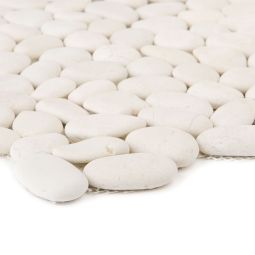 Wellker natuurstenen mozaïek Flusskiesel Quito White mat 30,5x30,5 cm mozaïektegels Format: Ø 2-3 cm, als monster verkrijgbaar