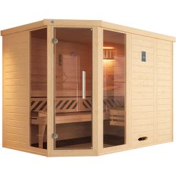 weka Designsauna Hoeksauna KEMI Spar in verschillende uitvoeringen