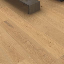 HARO Parket Landhausdiele 4000 TC Plaza 240 4V Eik invisible Markant naturaDur Grootformatige, mat verzegelde eikeplank 2200x240 mm, rustige Markant-sortering, geschikt voor vloerverwarming