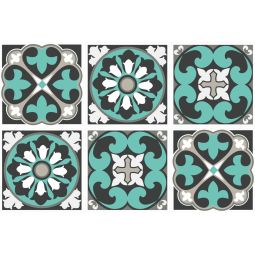 Windhager Tegelstickers Odeon 15x15 cm Tegelfolie Waterdicht, hittebestendig en flexibel tot 30 dagen opnieuw positioneerbaar