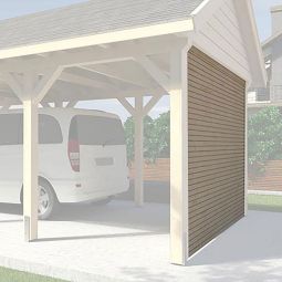 weka achterwand massief hout voor carport Afmetingen (BxH) 270x181cm