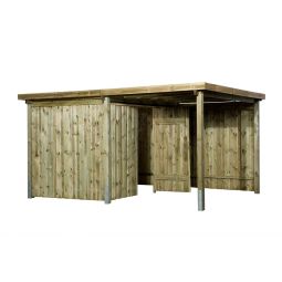weka gereedschapskuur 607 met aanbouw geimp​regneerd tuinberging verschillende varianten, grenenhouten constructie, wanddikte 20 mm