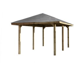 weka Carport 651 Unterstand verschillende afmetingen, keteldrukgeïmpregneerd, paalsterkte 120x120mm