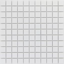 Wellker keramieken mozaïek Wit Uni mat 30,2x30,2 cm mozaïektegels 4 mm De mozaïekmatten zijn geglazuurd, gaasbekleeft en laten zich snel en zonder complicaties leggen.