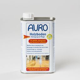 AURO Houten vloer reinigen & onderhoud nr. 661 Grondige reiniging en voorzichtige onderhoud voor geoliede, gewaxte en gelakte vloeren