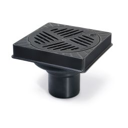 KESSEL hofafvoer Ecoguss 235x235 mm vierkant zonder geurverzegeling, met slibeimer