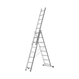 Hymer ALU-PRO multifunctionele ladder driedelig Aluminium als opzetladder, schuifladder of staande ladder