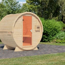 Karibu Vatsauna 1 naturel verschillende varianten, uit 38 mm massief Noord-Europees sparrenhout
