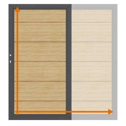 TraumGarten Enkel poort op maat Schutting SYSTEEM ALU XL Lork Op maat gemaakt aluminium poort, 300x20 mm profielen, poedergecoat, flexibel in grootte en kleur, robuust en onderhoudsvriendelijk