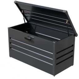 Wellker Gartenbox 400 L Metaal Opbergbox anthraciet Afmetingen: 120x62x62 cm, waterdicht en afsluitbaar