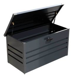 Wellker Tuinkist 320 L Metaal Opbergkist antraciet Afmetingen: 100x62x62 cm, waterdicht en afsluitbaar