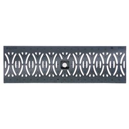 BIRCOlight Gietrooster Design Ellipse voor afwateringsgoot NW100, 0,5m, instromingsdoorsnede 417cm²/m