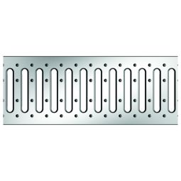 ACO Self Sanieringsrooster Stegrost Roestvrijstaal Zilver Bouwbreedte 130 mm verschillende lengtes, voor lijnafwatering