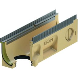 ACO Drain Multiline Seal in V100 afvoergoot zonder bodembankieling met loodrechte buisaansluiting verschillende varianten