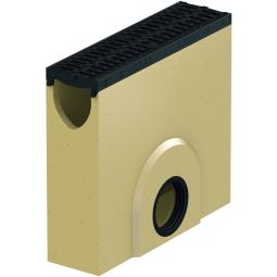 ACO XtraDrain inloopkast uit polymerbeton met Microgrip rooster Robuuste inlaatbox met V-profiel, slibeimer, dichte leiding en keuze uit B 125 of C 250