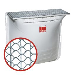 ACO Therm lichtschacht compleetset 1250x1000x400 mm streckmetaalrooster incl. rooster en bevestigingsset