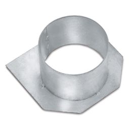 BIRCOplus kopwand met afvoer voor afvoergoot NW100, verzinkt, afvoer DN 100