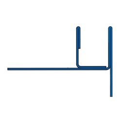 BLANKE Tegelprofiel Hellingwig AQUA-KEIL GLAS Roestvrijstaal geborsteld 2000x60mm voor de bevestiging van glazen douchewanden op hellende vlakken, aanslag links of rechts