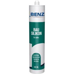 BENZ PROFESSIONAL Silicone 300 ml, transparant, afdichtingsmiddel voor gevelbekleding, binnen- en buitenbereich