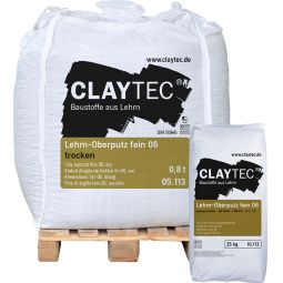 ClayTec Leem Afwerkingspleister fijn 06 in twee maten