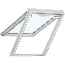 VELUX klap-zwaairaamen GPL 3084 Handmatig Hout helder lak Aluminium ENERGIE dakraam verhoogde hagelbeveiliging