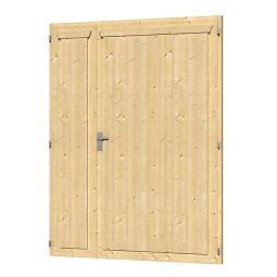 Skan Holz Schuifdeur Naturel voor Carports Rechteraanslag, spaarpijnbout