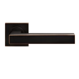 Karcher deurklink-set Seattle ER46Q antiek bronzeoptiek deurklink Geopatenteerde montagetechniek, met terugtrekking veer