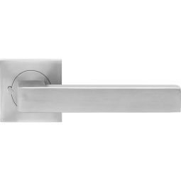 Kärcher deurklink-set Seattle ER46Q KD Comfort Privacy roestvrijstaal mat deurklink Sluiten zonder sleutel, deurklink met geïntegreerde Privacy Pin-vergrendeling