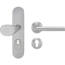 Karcher beschermingsset ESGR28K 670 PZ met knop EK582G gekromd roestvrijstaal mat voor appartementsdeur
