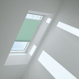 VELUX Plisse Mint 1281 lichttransparant, zorgt voor harmonieus daglicht, geschikt voor verschillende VELUX-dakramen