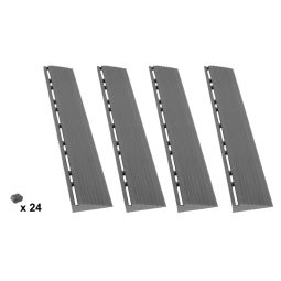 florco kliktegel zijkant-set kunststof grijs Inhoud: 4 stuks voor 40x40 cm kliktegels, voorkoming van struikelgevaar
