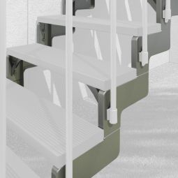 DOLLE buitentrap staalwangentrap Gardentop gegalvaniseerd tuintrap Startersset voor de bouw van de onderconstructie