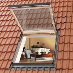 VELUX Uitstapvenster GTL 3070 Hout THERMO Dakraam 2-voudig standaard beglazing