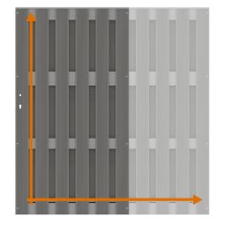 TraumGarten Enkel poort op maat Schutting JUMBO WPC Alu-design Antraciet/Alu Antraciet Massieve houtcomposiet-profielen met aluminium dwarsstaven, splintersvrij, kleurstabel en weerbestendig, breedte 60–180 cm, hoogte tot 180 cm