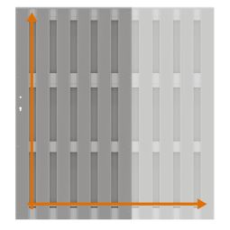 TraumGarten enkele poort op maat schutting JUMBO WPC Alu-Design Grijs/Alu Grijs Massieve houtcomposiet-profielen met aluminium dwarsliggers, splintervrij, kleurvast en weerbestendig, breedte 60–180 cm, hoogte tot 180 cm