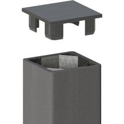 TraumGarten-schutting JUMBO WPC-schuttingpalen met metalen kern Antraciet passend bij JUMBO WPC Element h=100 cm of h=200 cm