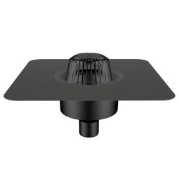 Klöber Flavent Pro Be- en ontluchtingselement met bitumen-manchet dakontluchting Warmte-geïsoleerde toe- en afvoerventilator voor platdakventilatie met bitumenafdichtingsmanchetten, 50x50 cm