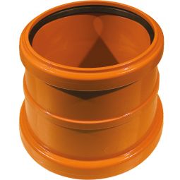 Wellker KG golfplaatmof DN 110 voor KG-systeem PVC - Coex SN 4, voor aansluiting van KG-uiteinde op KG-uiteinde