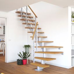 DOLLE middenboomtrap Hamburg, inclusief eenzijdige designleuning Stellen Sie Ihre Treppe selbst zusammen

Stel uw trap zelf samen