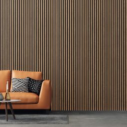 FibroTech Akoestische panelen PREMIUM / PROFF Oiled Oak - Eik geoliëd geluidabsorberende wandpanelen in twee lengtes beschikbaar